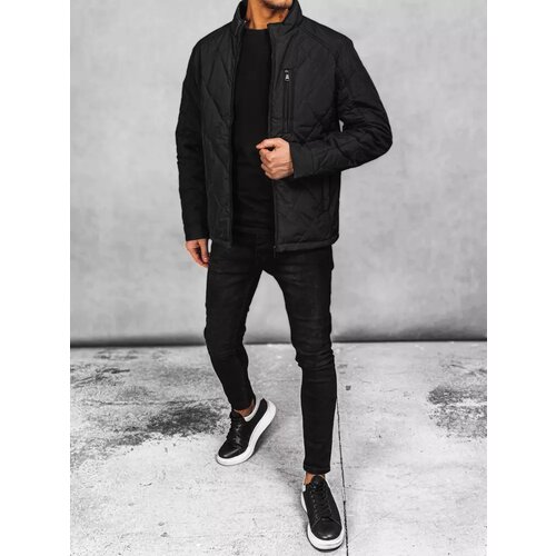 DStreet Men's Transition Black Quilted Jacket Slike
