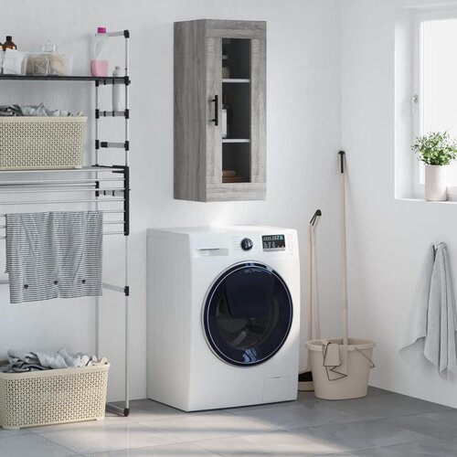 VidaXL Stenska omarica siva sonoma 34,5x34x90 cm Slike