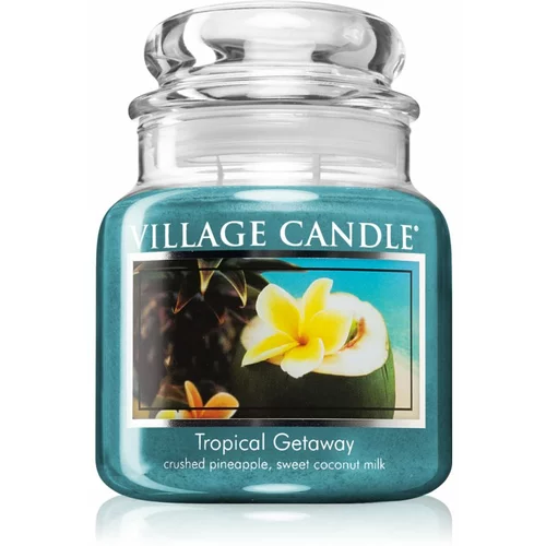 Village Candle Tropical Gateway dišeča sveča (Glass Lid) 390 g