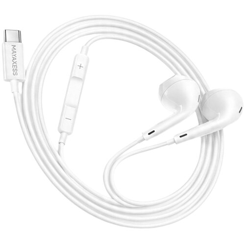 Oem Mayaxess, Žične USB-C slu&scaron;alke za Galaxy S21 Plus z vgrajenim mikrofonom, Bela, (5000299434) Cene