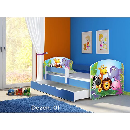 Olimp Sport krevet za decu blue sa fiokom 140X70 acma 2 45 dezena Slike