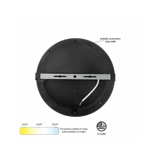  LED PLAFONJERA MONA-300-30W 3000/4000/6500K IP65 CRNA Slike