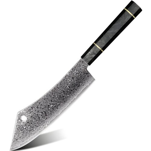  Damaskasti kuhinjski nož TS-37454 - Cleaver / Crna KP37454 Cene