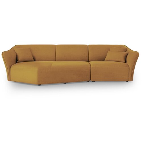 Cosmopolitan Design Senf žuta kutna garnitura od boucl&amp;eacute; tkanine Tokyo &amp;ndash; Slike