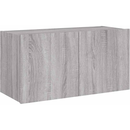  Zidni TV ormarić s LED svjetlima boja hrasta 80x35x41 cm Slike
