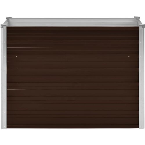  Povi&amp;scaron;ena vrtna gredica smeđa 100 x 40 x 77 cm pocinčani čelik Slike
