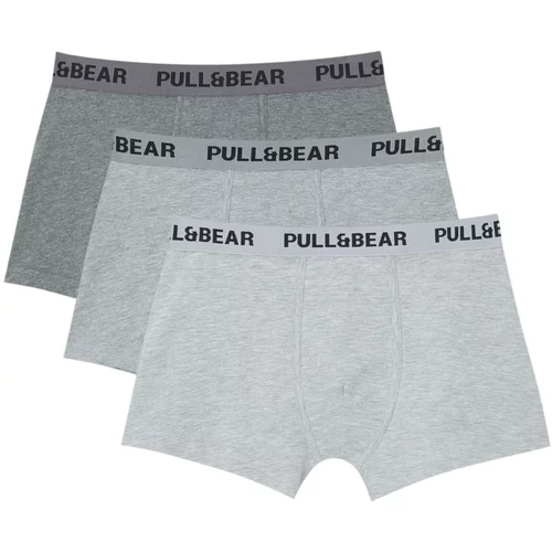 Pull&Bear Boksarice siva / svetlo siva / črna