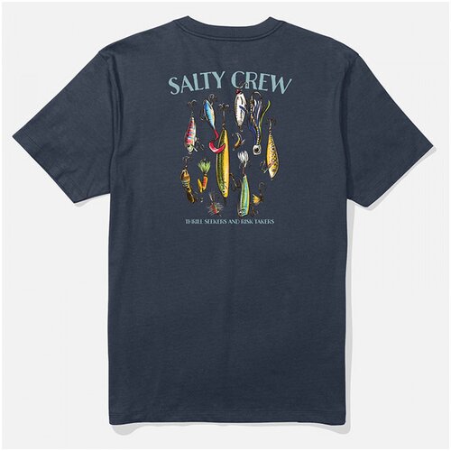Salty Crew Majice s kratkimi rokavi Lure gear classic ss tee Modra Slike