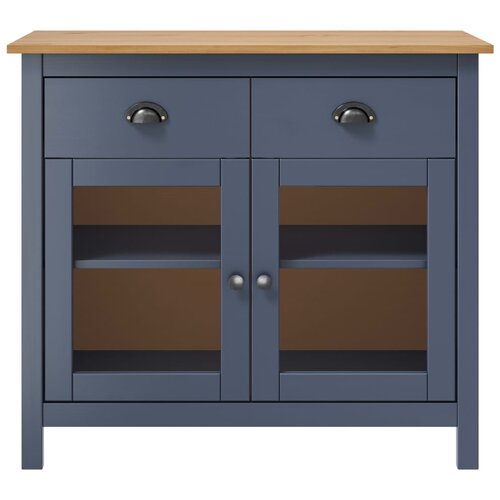 Maison Chic Komoda - Predalnik Hill siva 90x40x80 cm trdna borovina, (21718200) Cene