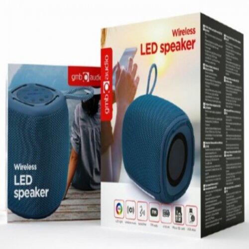 Gembird SPK-BT-LED-03-B portable rgb led bluetooth speaker 5W, bt, fm, tf, usb, handsfree, blue Slike