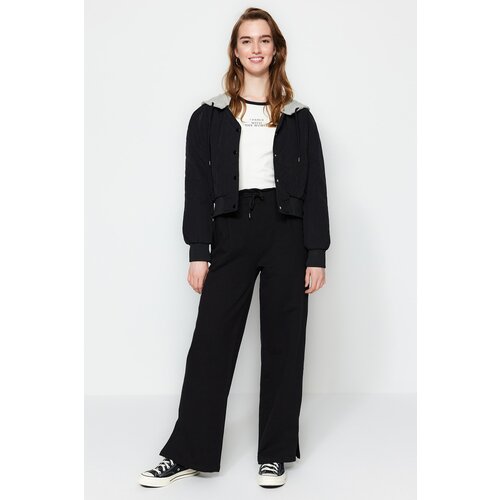 Trendyol Sweatpants - Black - Wide leg Slike