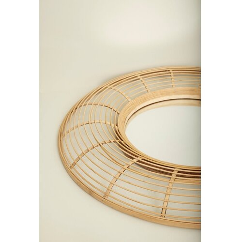 H&amp;uuml;bsch Zidno ogledalo s okvirom od bambusa &amp;oslash; 80 cm Charm &amp;ndash; Slike