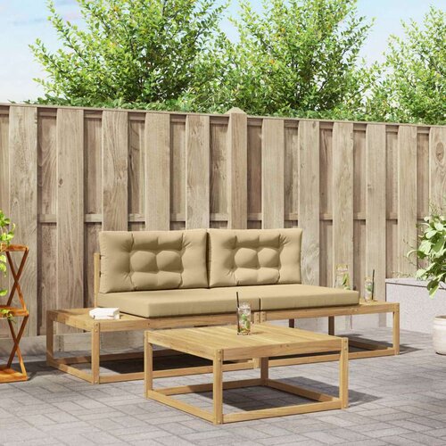  Set vanjskih sofa s jastukom Bijela 79 x 79 x 37 cm Poliester Cijene