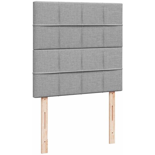 Box spring krevet s madracem svjetlosivi 90x190 cm od tkanine Slike
