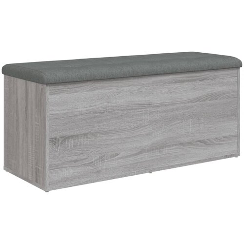  Klupa za cipele siva boja hrasta 102x42x45 cm konstruirano drvo Slike