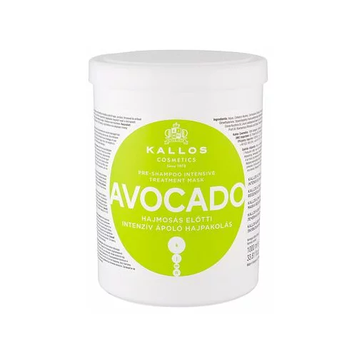 Kallos Cosmetics avocado hranjiva maska za kosu 1000 ml