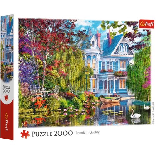 Trefl Kućica na obali jezera &mdash; Vrhunska kvaliteta, puzzle od 2000 komada &ndash; Cijene