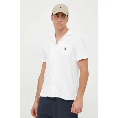 Polo Ralph Lauren Košulja za muškarce, boja: bijela, regular, s klasičnim ovratnikom