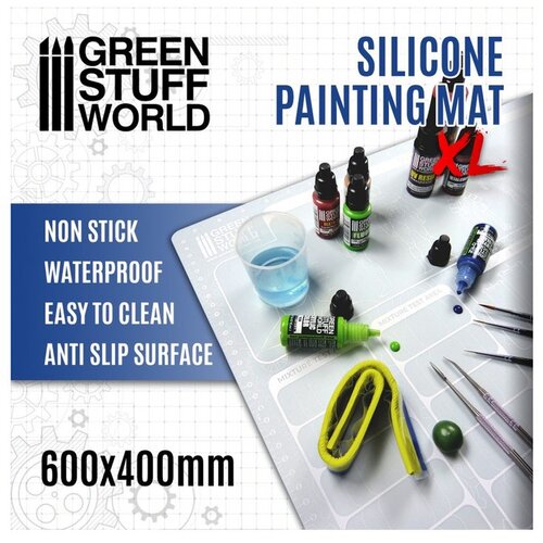 Green Stuff World tapete de silicona de pintura - azul claro - 600x400mm (grande) Slike