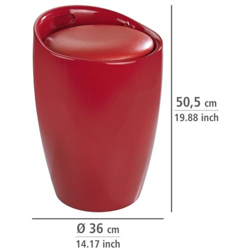 Wenko 20624100 - Stolica CANDY 36x50,5 cm crvena/crna Cene