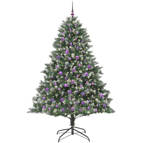  Umjetno božićno drvce Zelena 210 cm PVC, Plastika i Čelik Slike