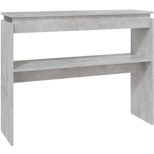 Maison Chic konzolna miza - miza ob steni betonsko siva 102x30x80 cm iverna plošča, (21786143) Cene