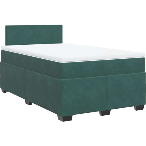VidaXL krevet box spring s madracem tamnozeleni 120x190 cm bar&amp;scaron;unasti Slike