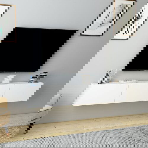 Hanah home denby - white white tv stand Cene