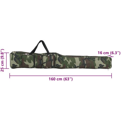  Torba za &amp;scaron;tap za pecanje maskirno zelena 160 cm tkanina Oxford Slike