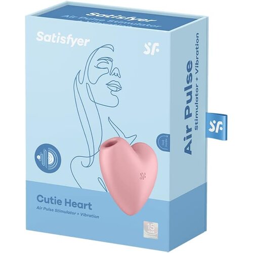 Satisfyer Cutie Heart Air Pulsation Stimulator sa vibracijom Slike