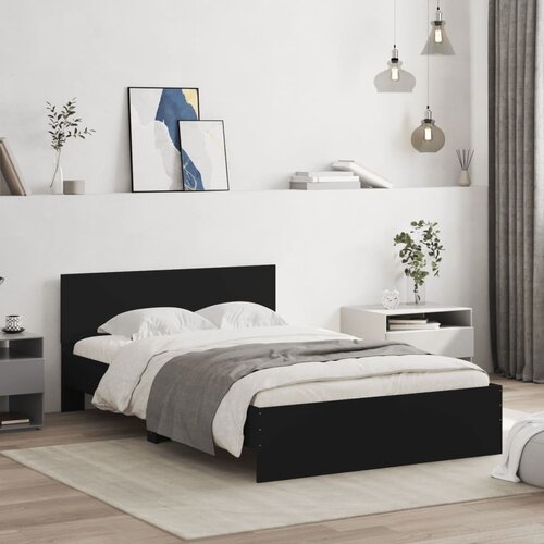 Furnova Posteljni okvir z vzglavjem črn 120x190 cm, (21936643) Slike
