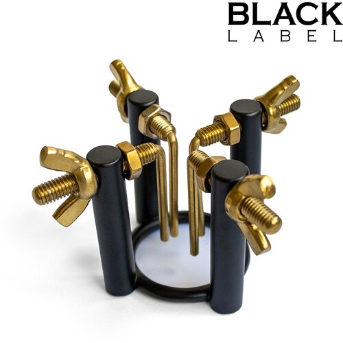 Black Label 4-Way Urethral Stretcher Black-Gold Slike