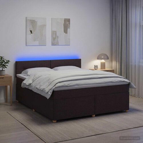  Boxspring krevet s madracem Tamno smeđa 140 x 200 cm Tkanina Cene