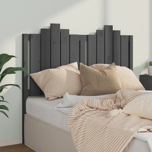  Uzglavlje za krevet sivo 126 x 4 x 110 cm od masivne borovine Cijene
