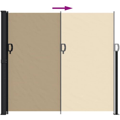  Bočna tenda na uvlačenje bež 180x600 cm Slike
