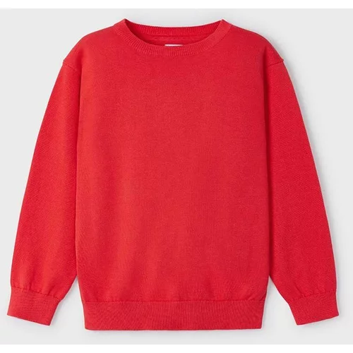 Mayoral Otroški bombažen pulover rdeča barva