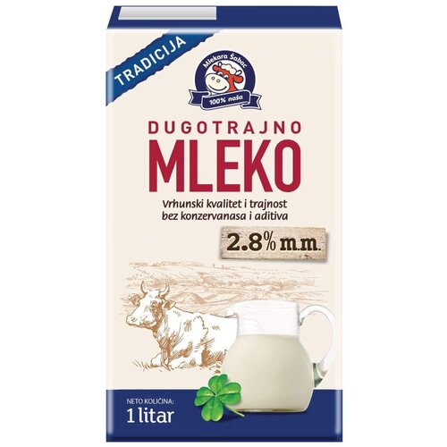 Mlekara Šabac Dugotrajno mleko 2,8%mm 1l Cene