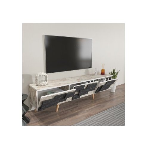 HANNAH HOME TV komoda 3D, 160x45x35 cm, krem Slike