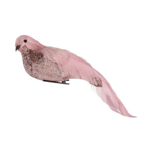 Glam, novogodišnja dekoracija, ptica, roze, 24cm ( 781032 ) Slike