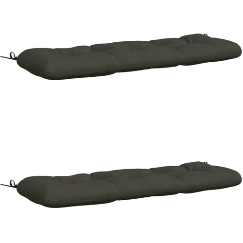  Jastučići za klupe VIANEN 2 kom. 100% poliester Antracit - Antracit 120 x 40 x 12 cm Slike