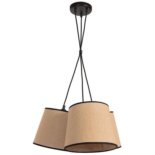  Duolla - Luster na sajli ROSSA 3xE27/15W/230V, prečnik 45 cm, braon/crna Cene