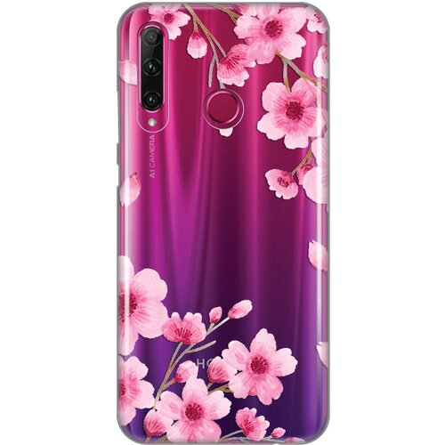 Torbica silikonska print skin za huawei honor 20 lite/honor 20e rose flowers Slike