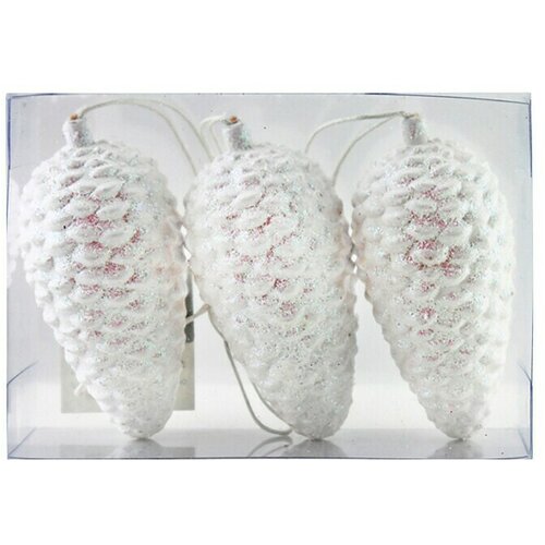  ukrasi za božićno drvce (bijele boje, plastika, 3 kom.) Cijene