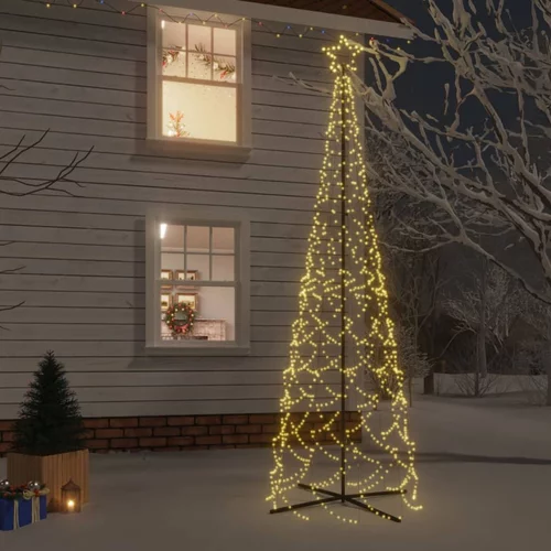  Stožasto božićno drvce toplo bijelo 500 LED žarulja 100x300 cm