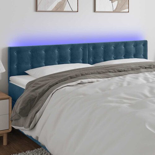  LED uzglavlje tamnoplavo 200x5x78/88 cm bar&scaron;unasto Cijene