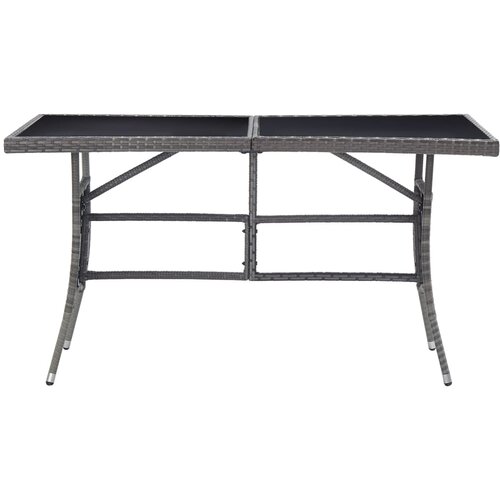  Vrtni stol sivi 140 x 80 x 74 cm od poliratana Slike
