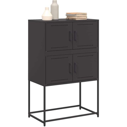 vidaXL Komoda crna 68,5 x 38,5 x 107 cm čelična Cene
