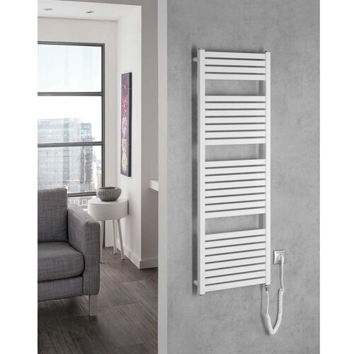 Aqualine električni kupatilski radijator tondi-e 500W 133x45 cm beli Slike