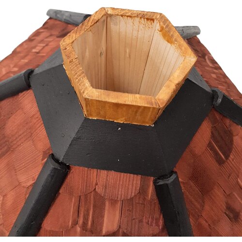  Drvena hranilica za ptice, sa posudom za hranu 40 x 45 x 35 cm Slike