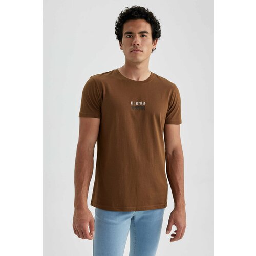 Defacto Slim Fit Crew Neck Printed T-Shirt Cene